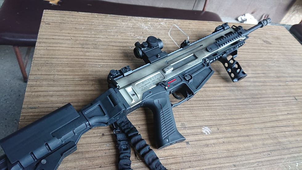 塗装直後のBREN あんまりにも光沢が強すぎたので上から黒のシャドーを入れました。