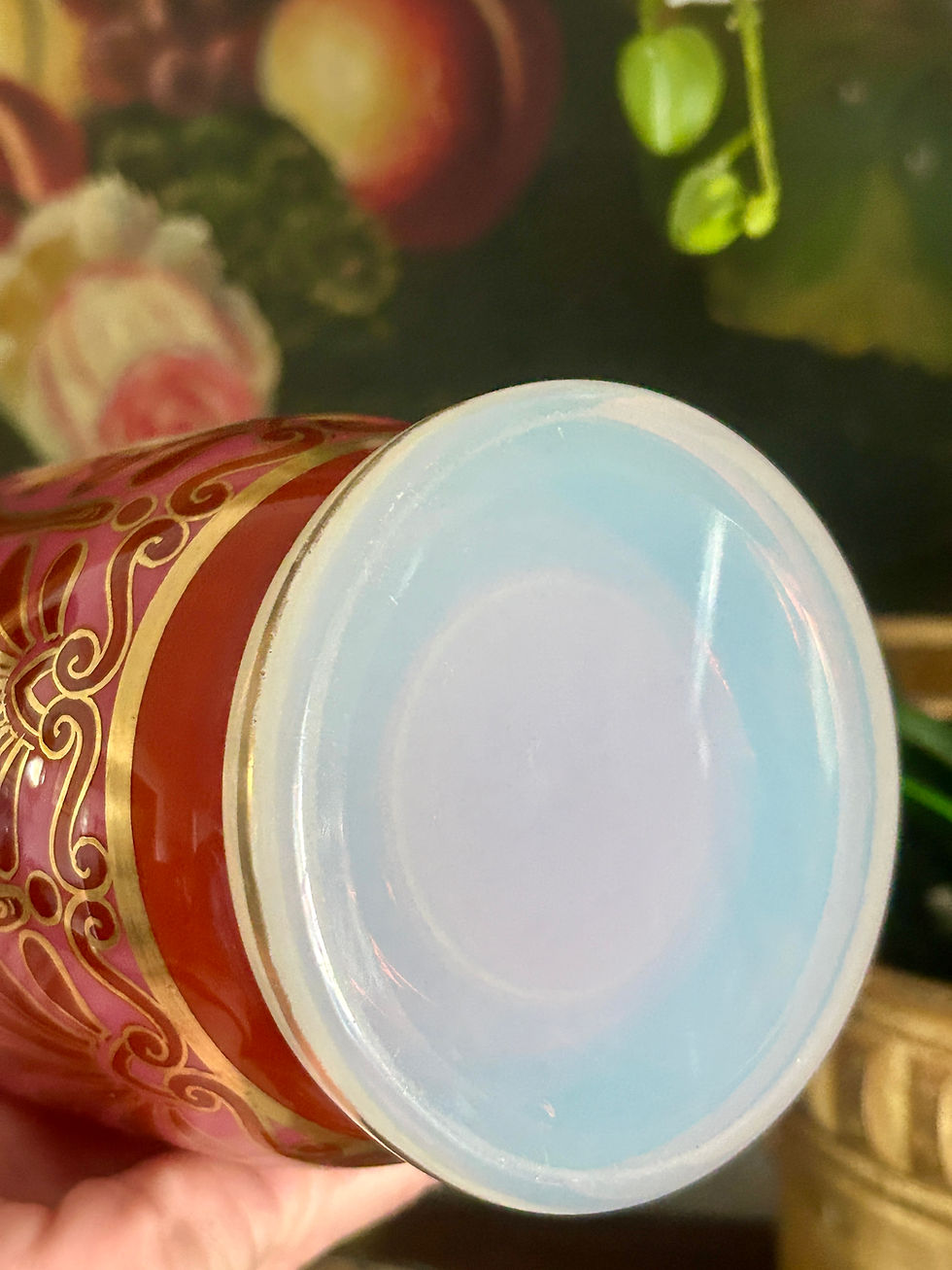 Thumbnail: 19th Century Continental Pink Opaline Glass Vase