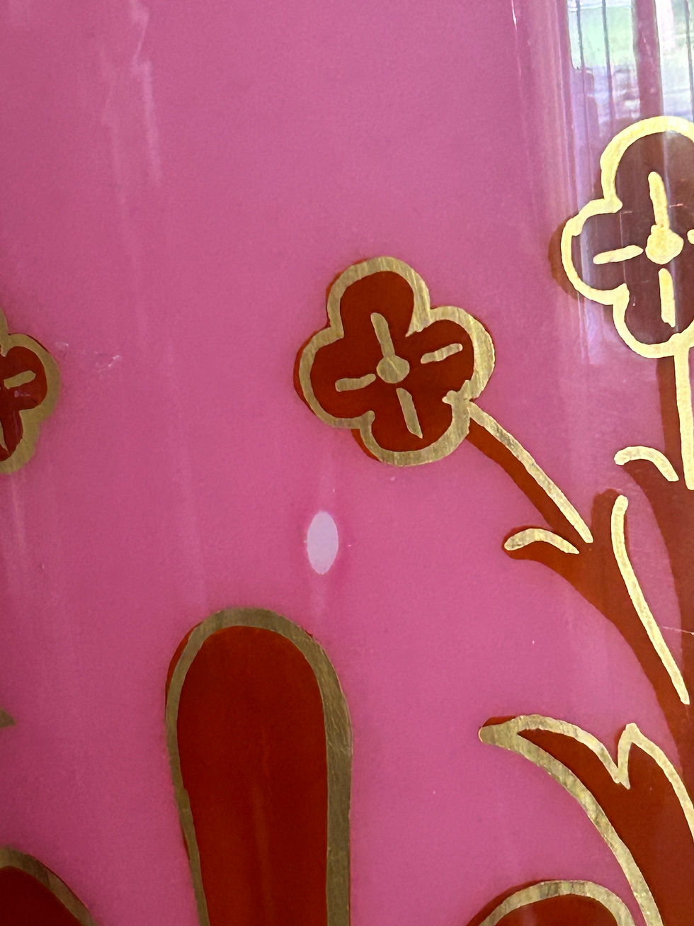 Thumbnail: 19th Century Continental Pink Opaline Glass Vase