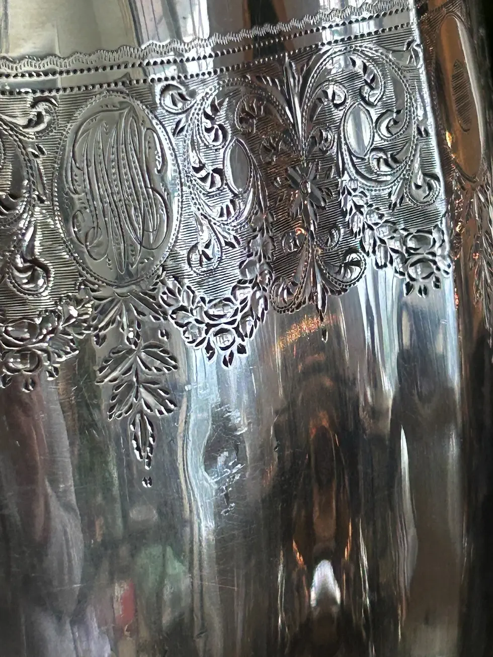 Thumbnail: Antique English Sterling Silver Tea & Coffee Service by Crichton Bros.