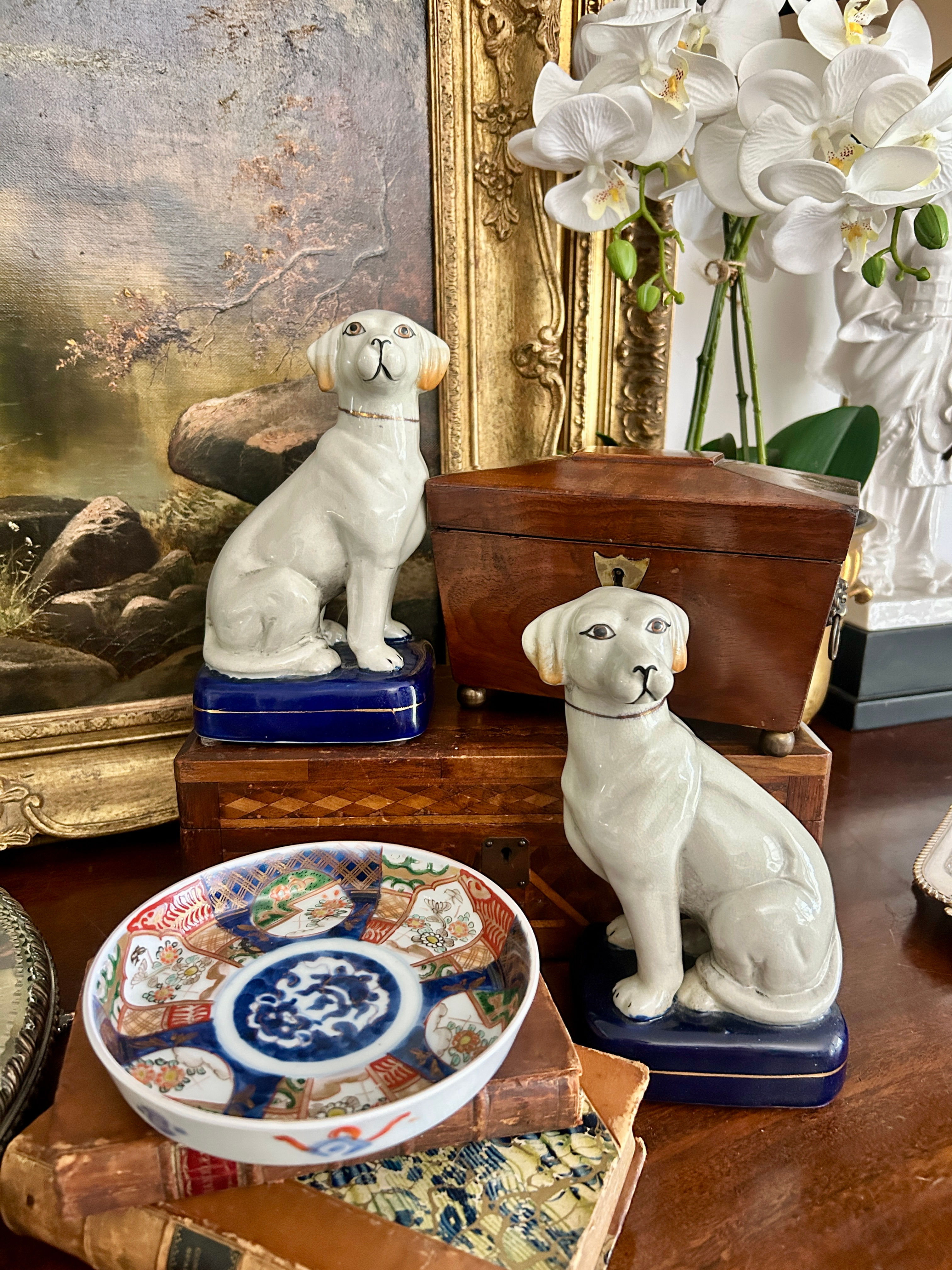 RESERVED: Pair of Labrador Dog Figures