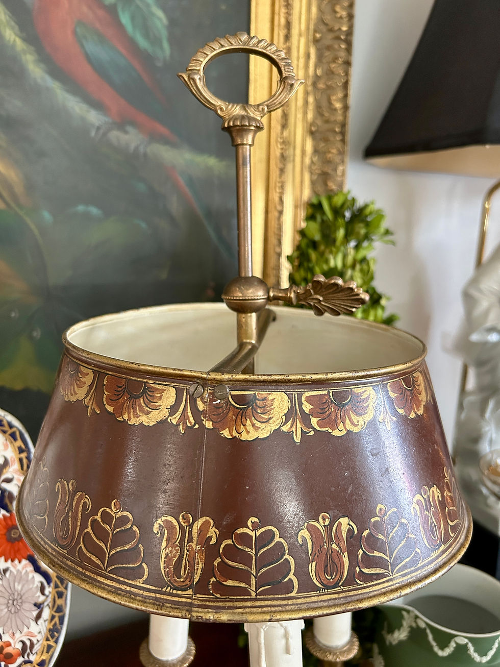 Thumbnail: French Tole Bouillotte Table Lamp