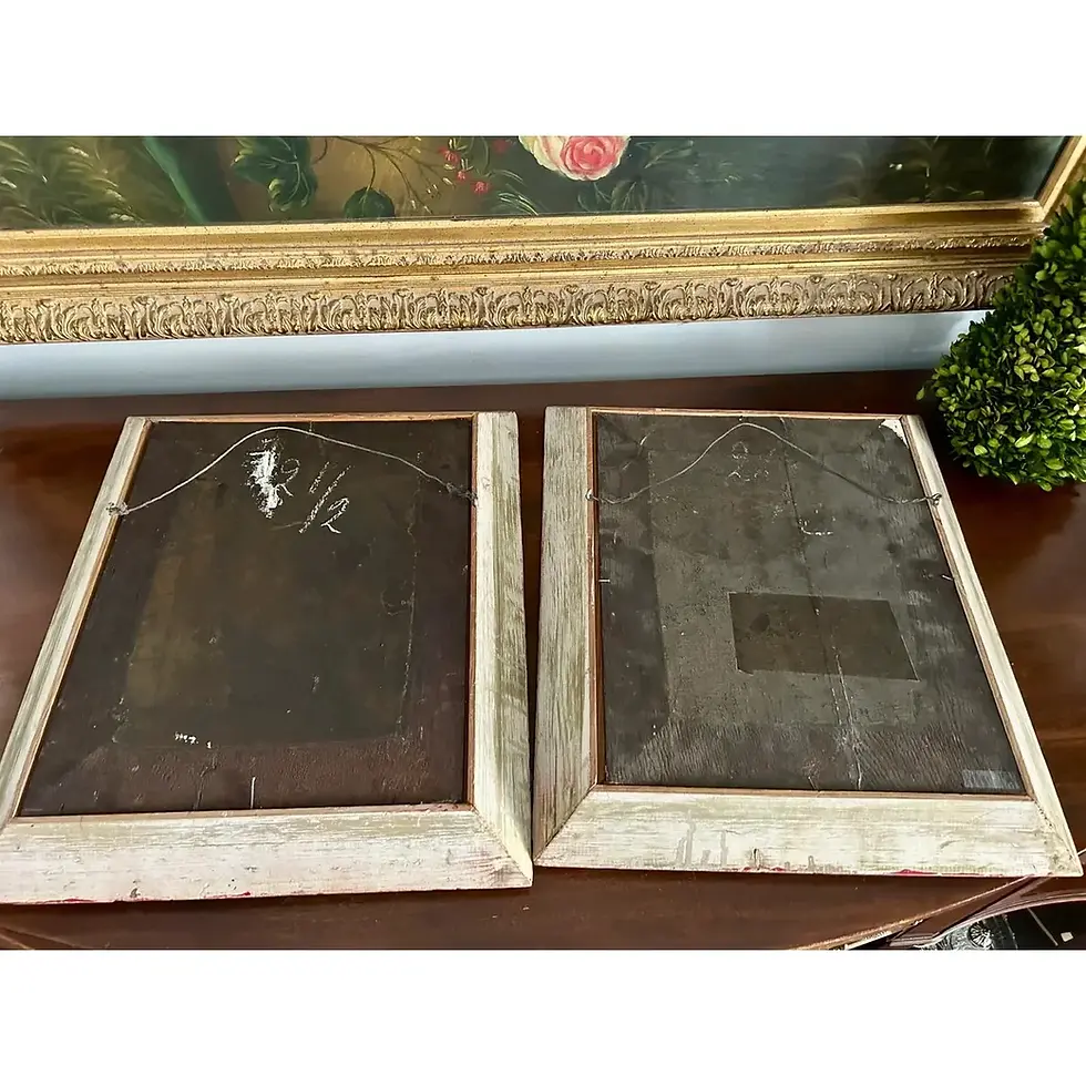 Thumbnail: Pair of Antique Italian Oil Paintings