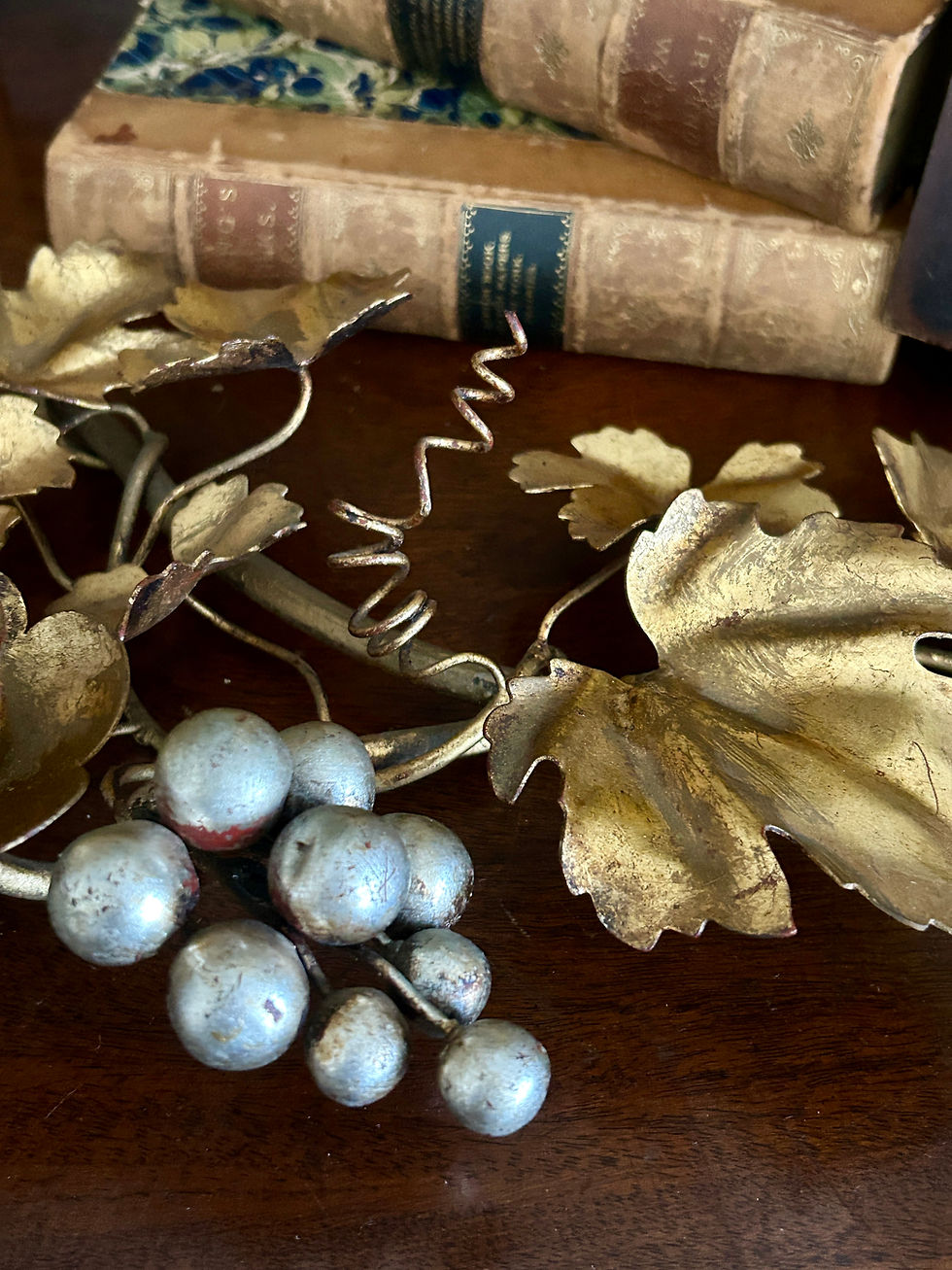 Thumbnail: Vintage Italian Tole Tabletop Candle Holder
