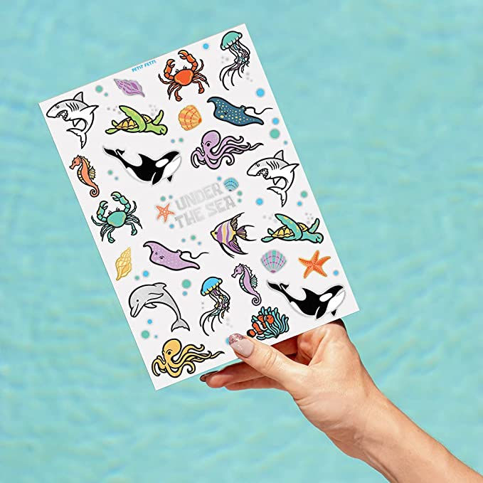 Beach Glitter Temporary Tattoos