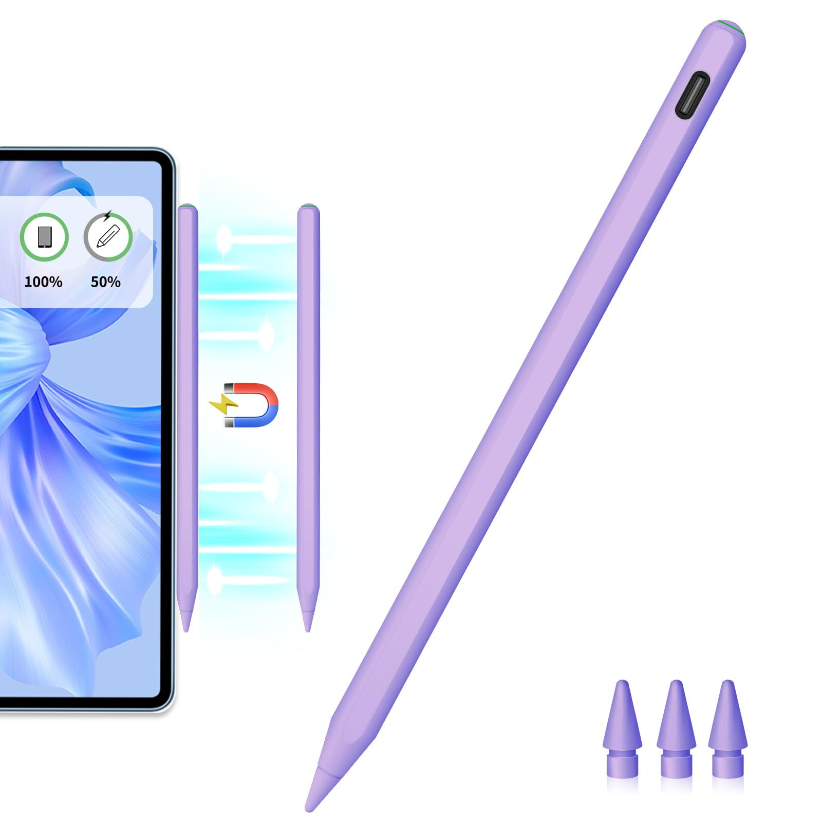 Stylus Pen for iPad Pencil 2nd Generation Magnetic Wireless Charging with Tilt S
