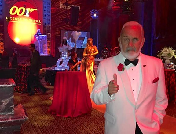 Secret agent venue theming for events and parties.