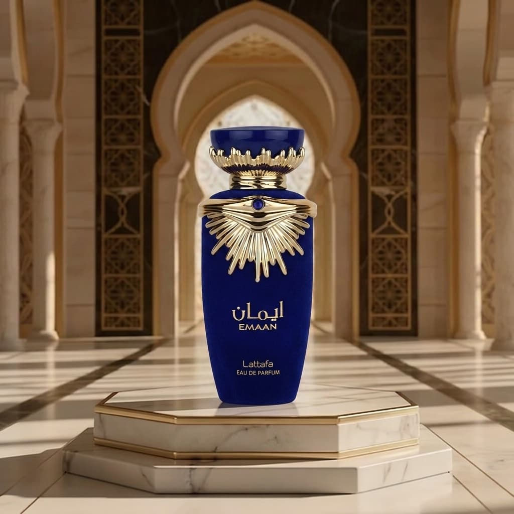 Parfum Emaan Lattafa femme : prestige oriental à Strasbourg, Lille, Rennes et Condé-sur-l'Escaut chez Elite Cosmétique.