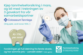 Tannhelseforsikring for NT-medlemmer - kampanjepris i hele mars!
