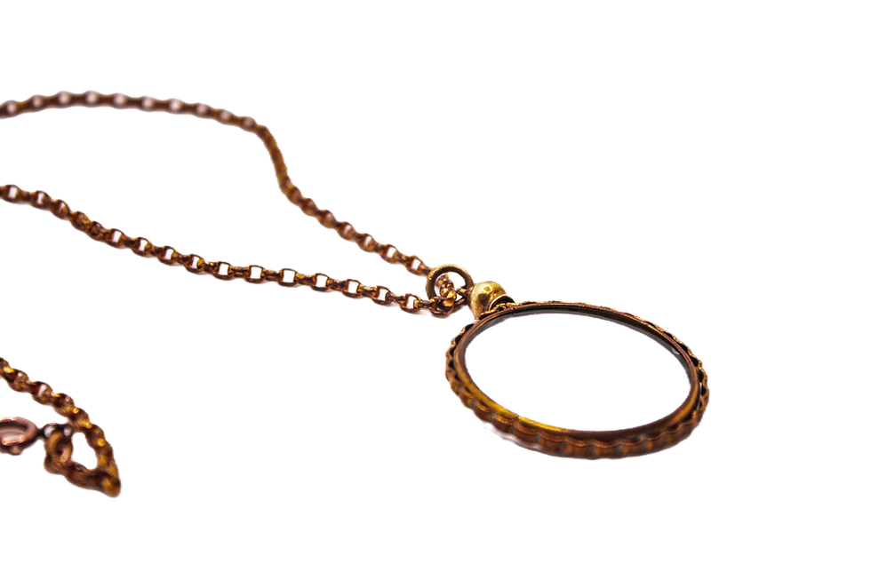 Thumbnail: Unique Victorian 9ct Gold Photo Locket, Hung on Vintage Rolled Gold 16” Chain