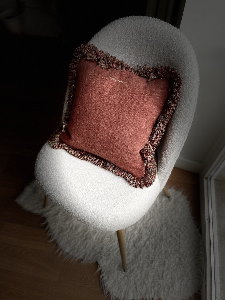 Miniature : Housse de coussin en Lin Paprika