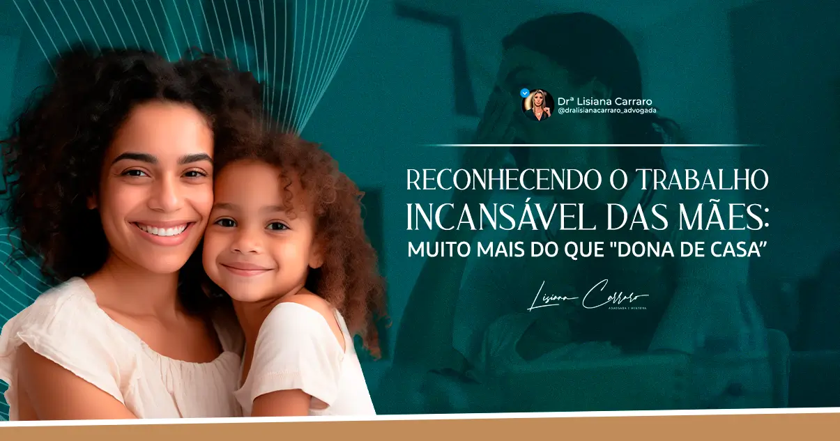 Mãe trabalhando e cuidando da família com dedicação