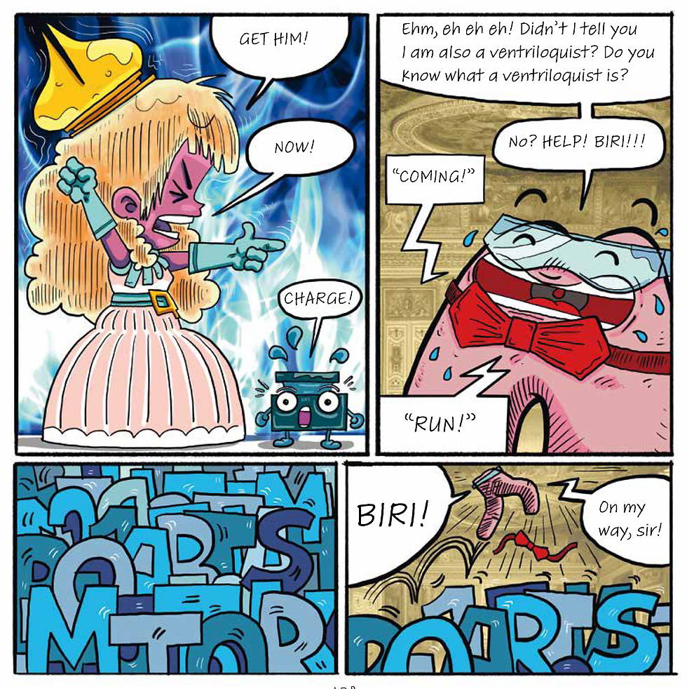 How to draw a page featuring Quinzia, Minky & Captain Fingerman!