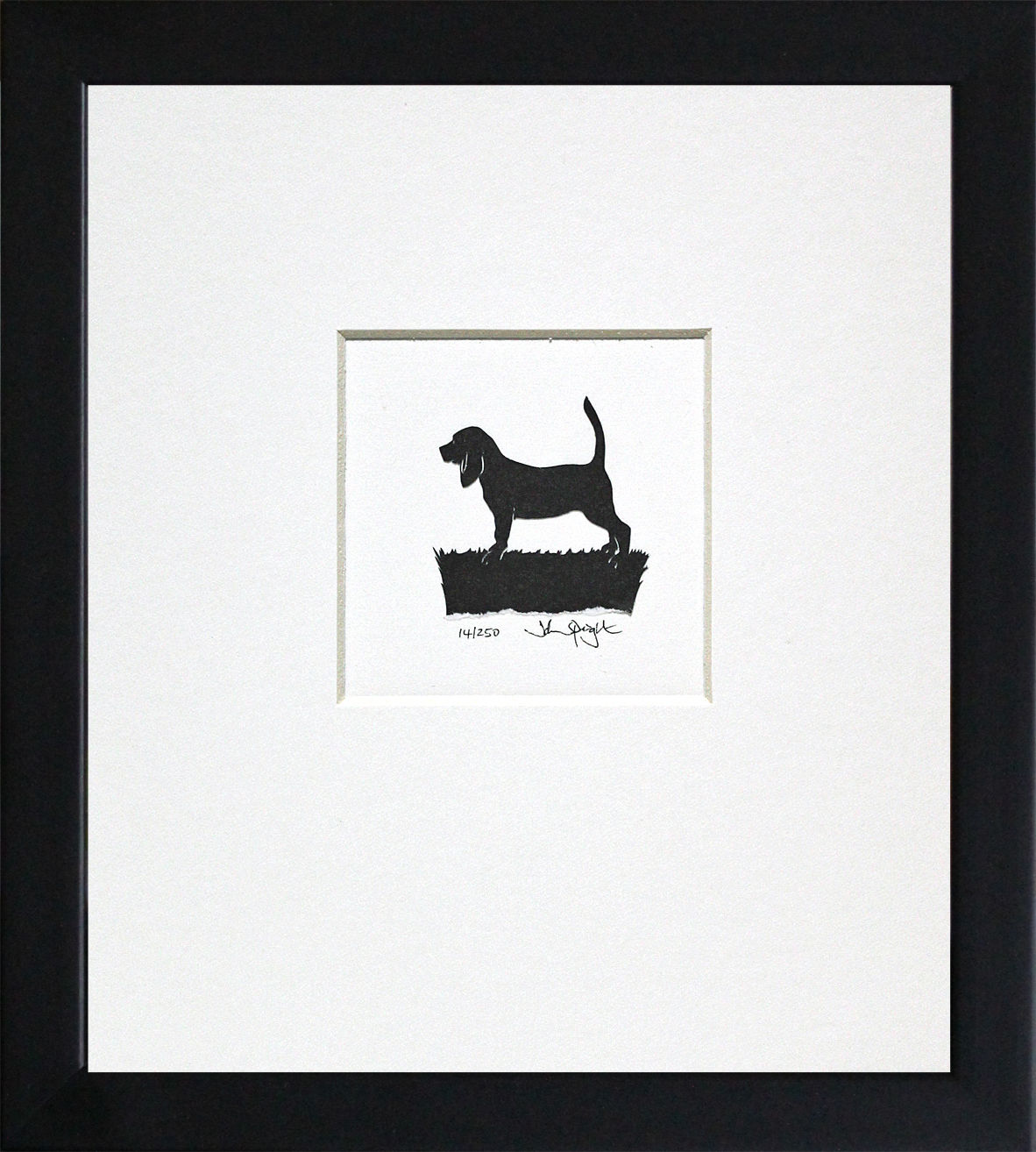 Beagle in Black Frame