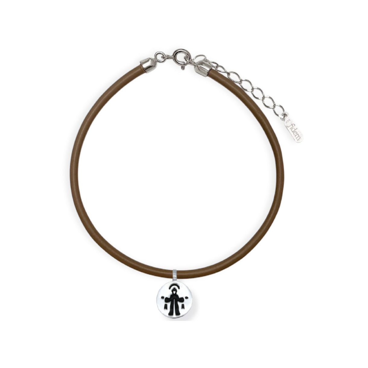 Pulsera Medalla San Chárbel caucho