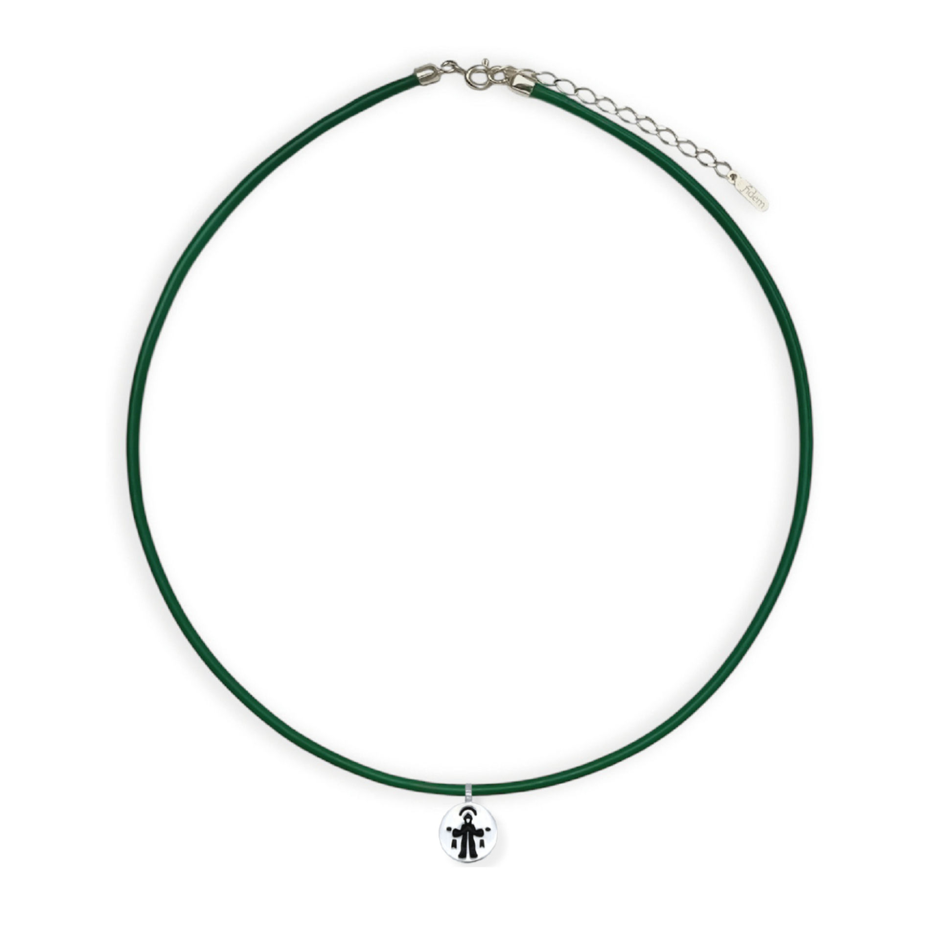 Collar Medalla San Chárbel caucho