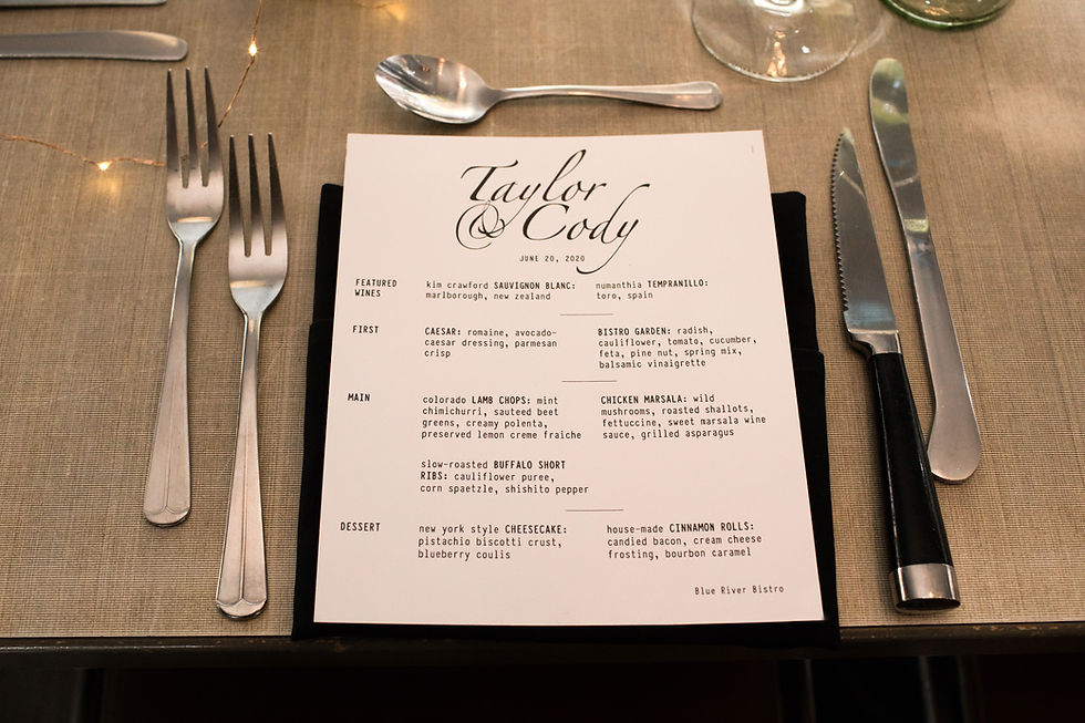 The Lodge at Breckenridge Wedding - Blue River Bistro Wedding Reception