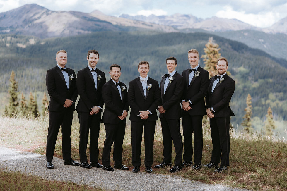 Aerie Copper Mountain Wedding | Groom and Groomsmen