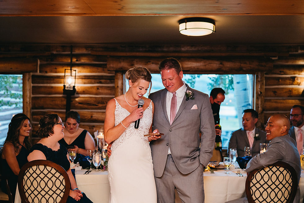 Keystone Ranch Wedding - Bride and Groom Toast