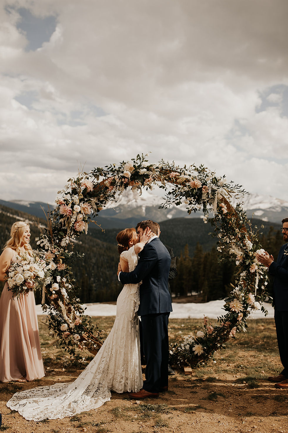 Keystone Wedding Planner - Timber Ridge Wedding - Wedding Ceremony - First Kiss