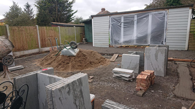 Garden landscaping installation in Westcliff-on-Sea Essex