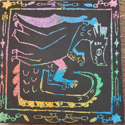 Dragon Scratch Art