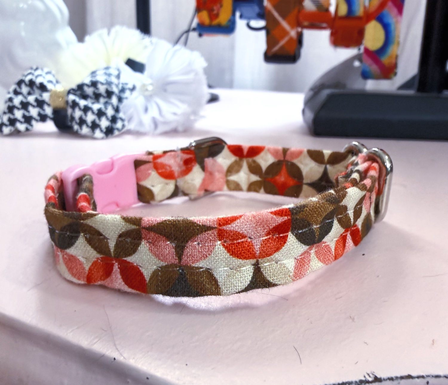 Girly Pink small dog collar