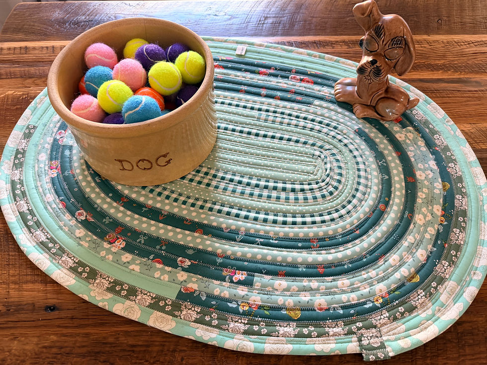 Jellyroll rug Handmade by Little Barks Boutique