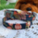 handmade dog collar ,floral cottage core print, made in South Carolina