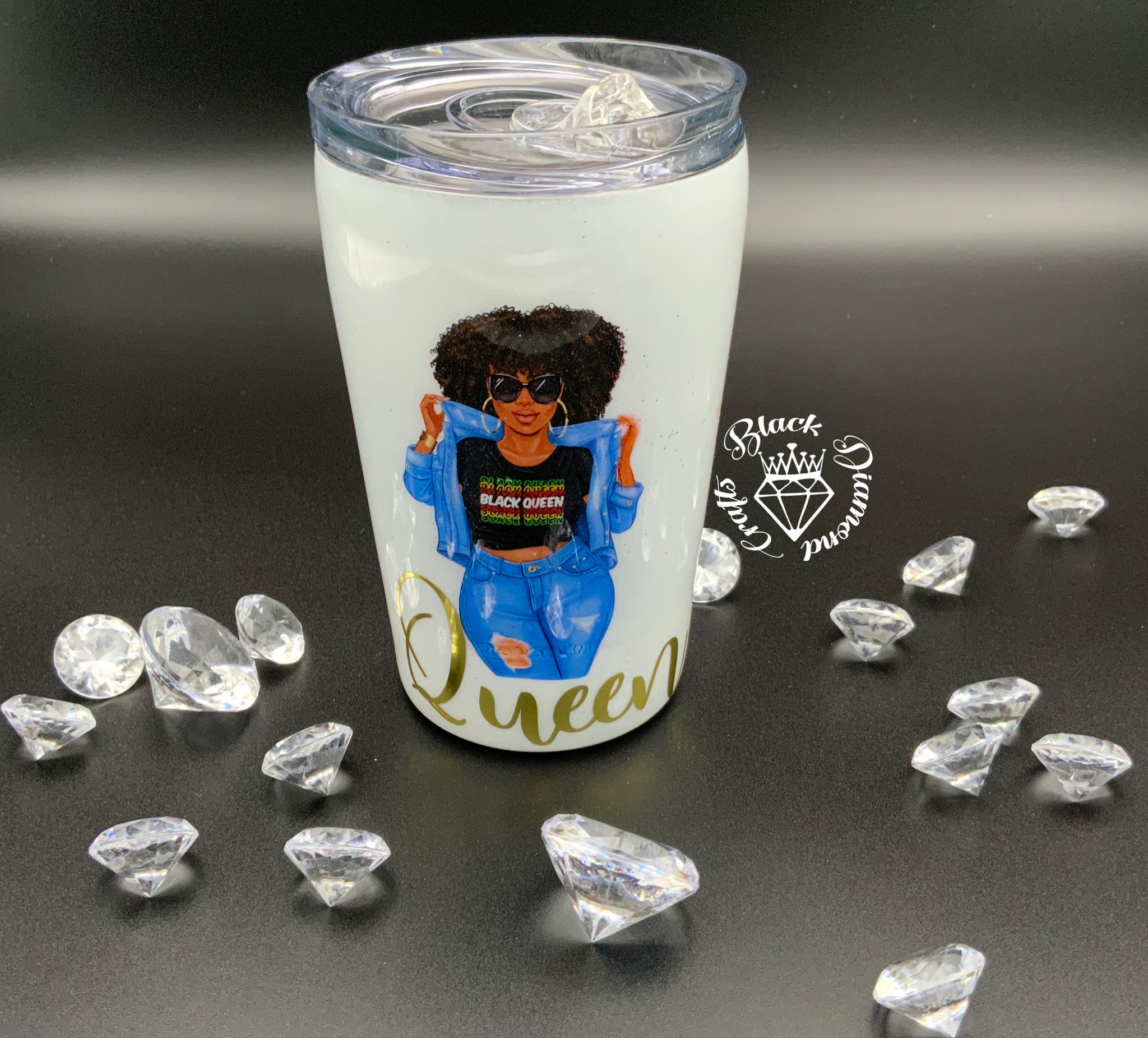 Black Queen 12 oz Tumbler w/Straw