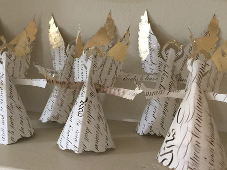 Creative Angel Hanging for Focus charity in conjunction with Waterstones, Cheltenham.