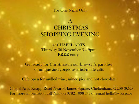 Join Us At Chapel Arts 30th Nov 6-9pm