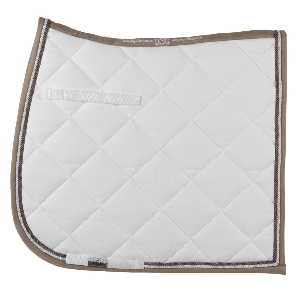 USG Saddle Pad Large Quilt in White & Mud