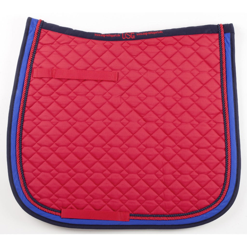 USG Saddle Pad in Red & Royal Blue