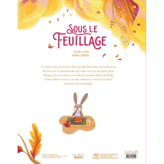 Miniature : Livre enfant _ Sous le feuillage _ Auzou