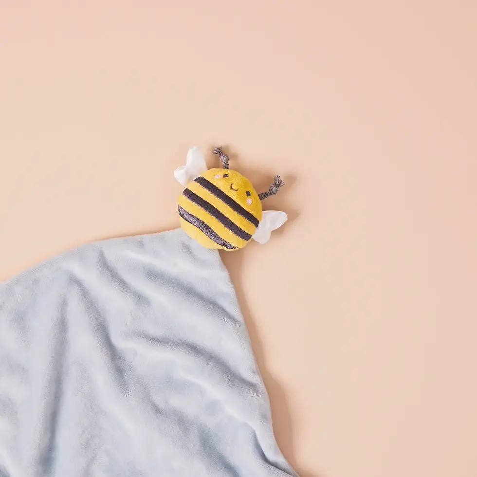 Miniature : doudou bleu abeille just bee kids