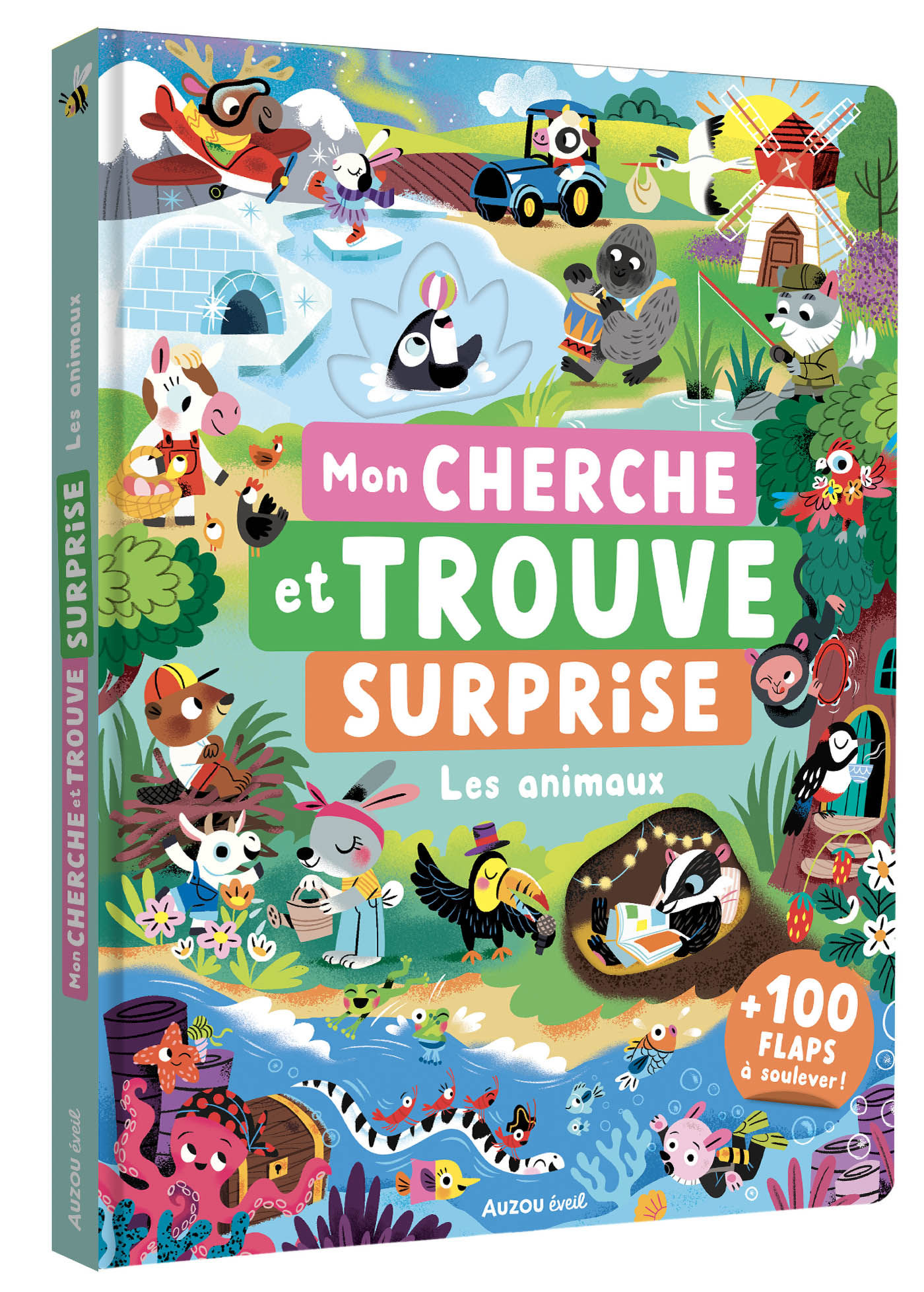 Mon cherche et trouve surprise _ Les animaux Auzou