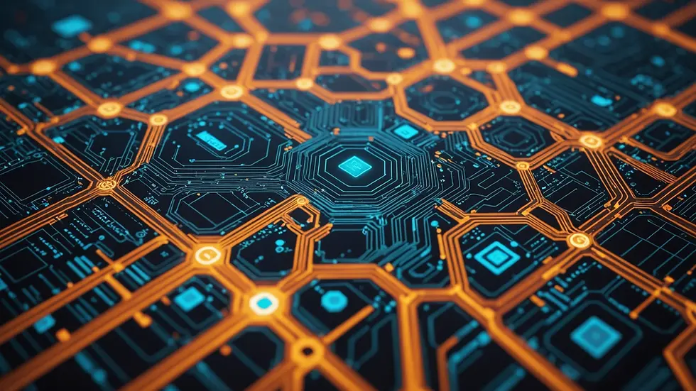 Close-up view of AI algorithms represented as intricate data patterns