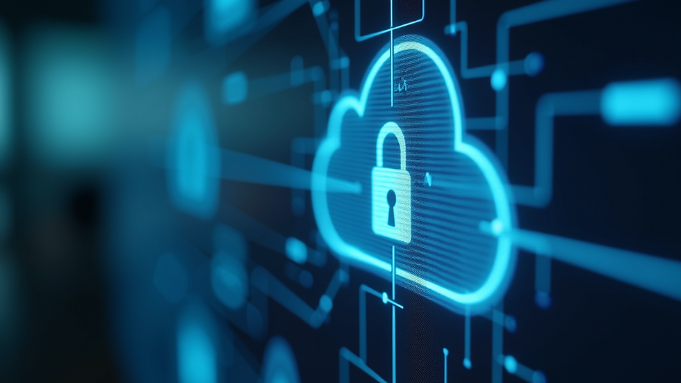 Close-up view of a digital security interface designed for cloud protection