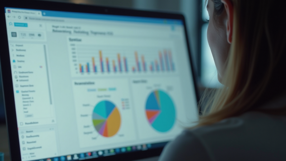 Close-up view of a computer screen showing social media analytics