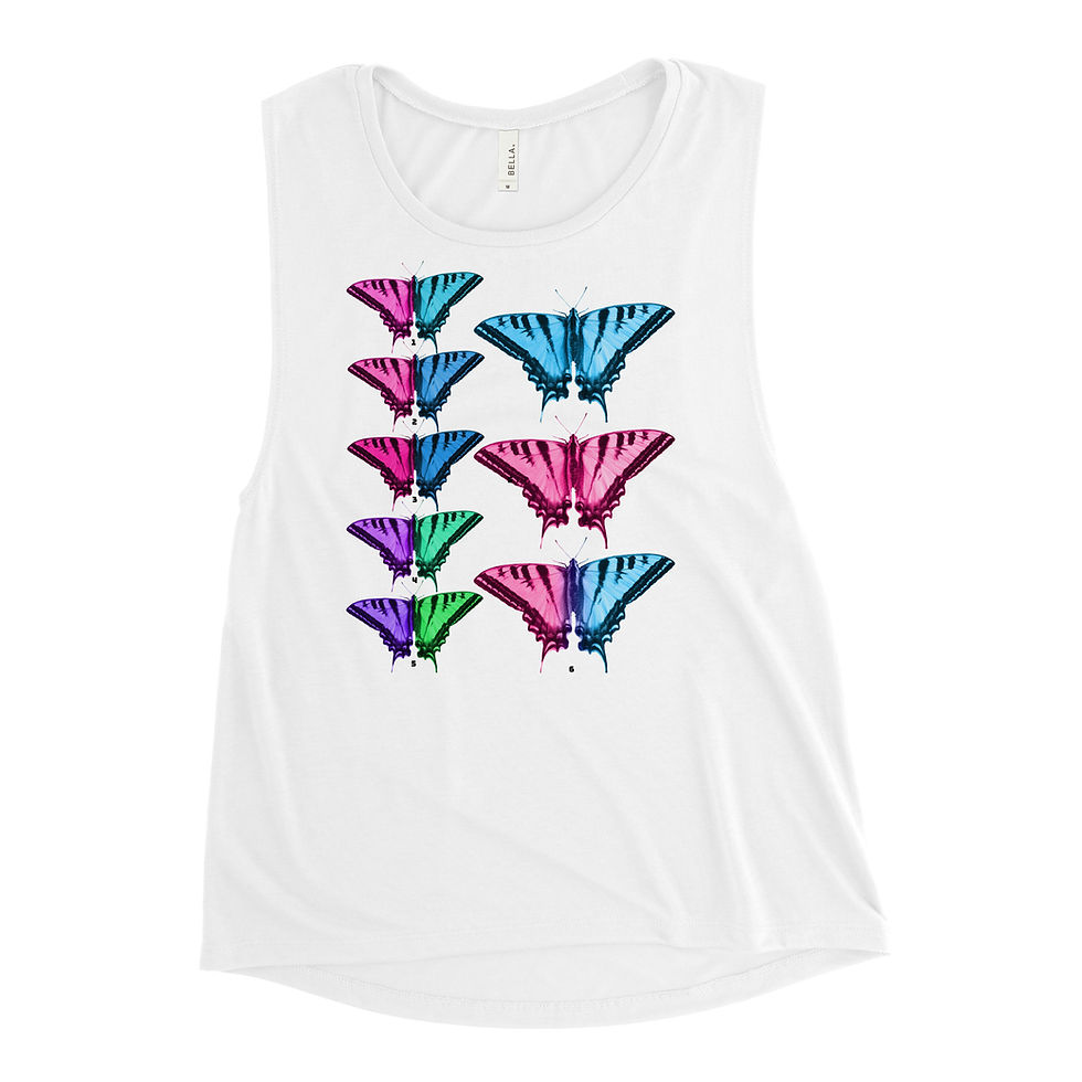 Thumbnail: Butterflies - Ladies’ Muscle Tank