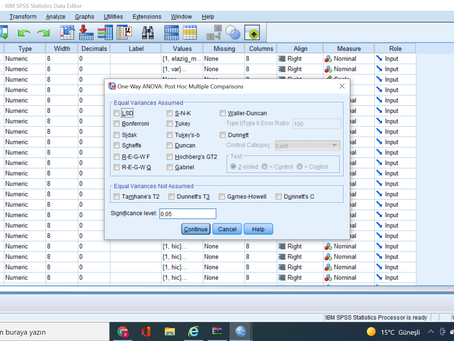 SPSS’TE POST-HOC TESTLERİ NE ZAMAN, NASIL KULLANILMALIDIR?