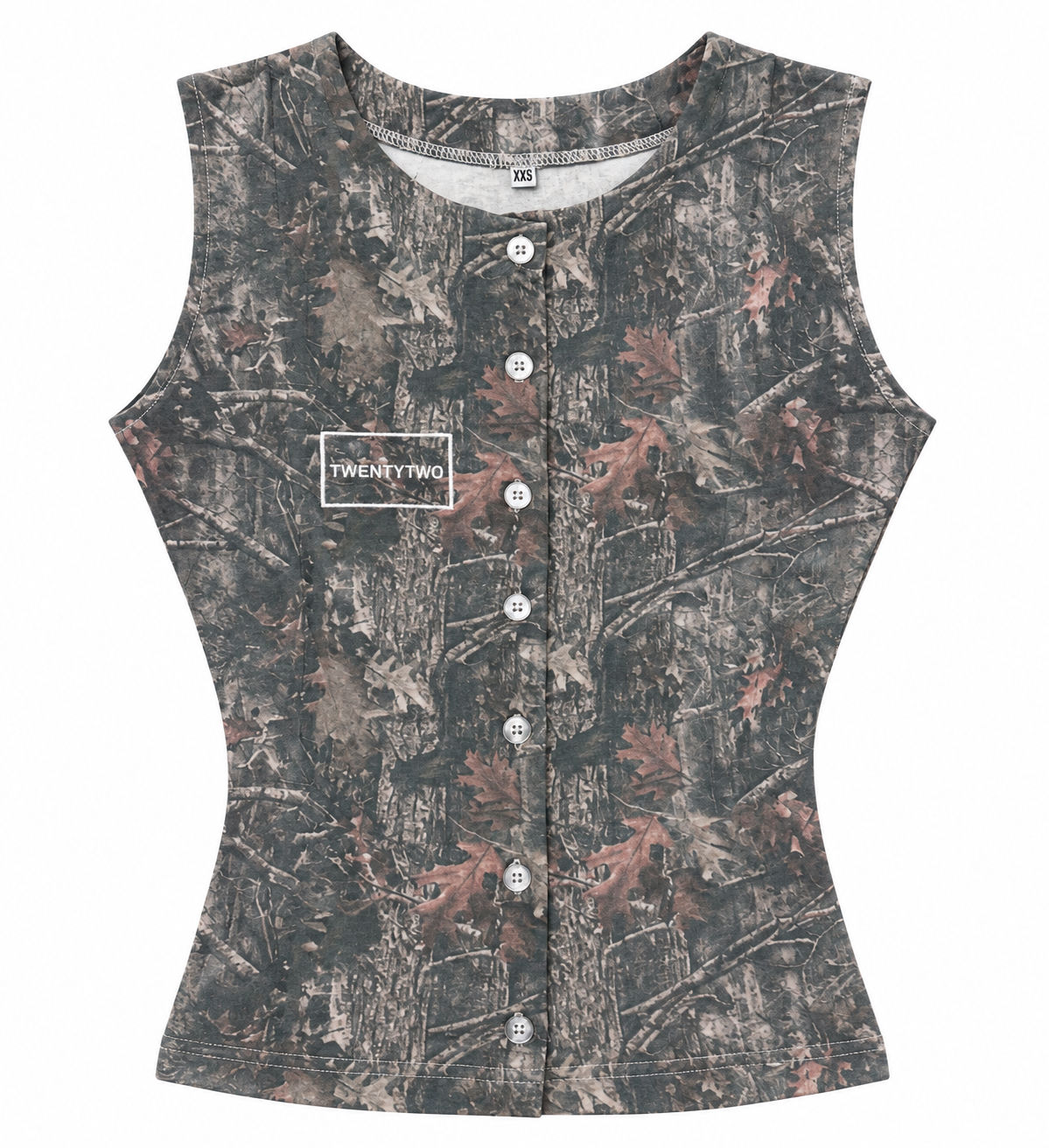 Camo Button Up Tank 