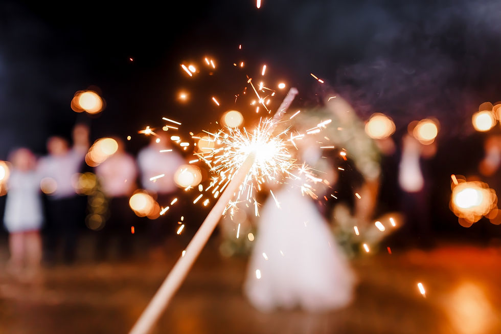 Wedding Sparklers Exit Photo