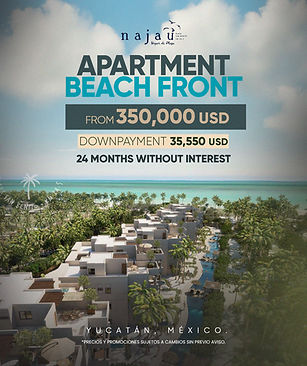 DEPARTAMENTO FRENTE AL MAR YUCATAN