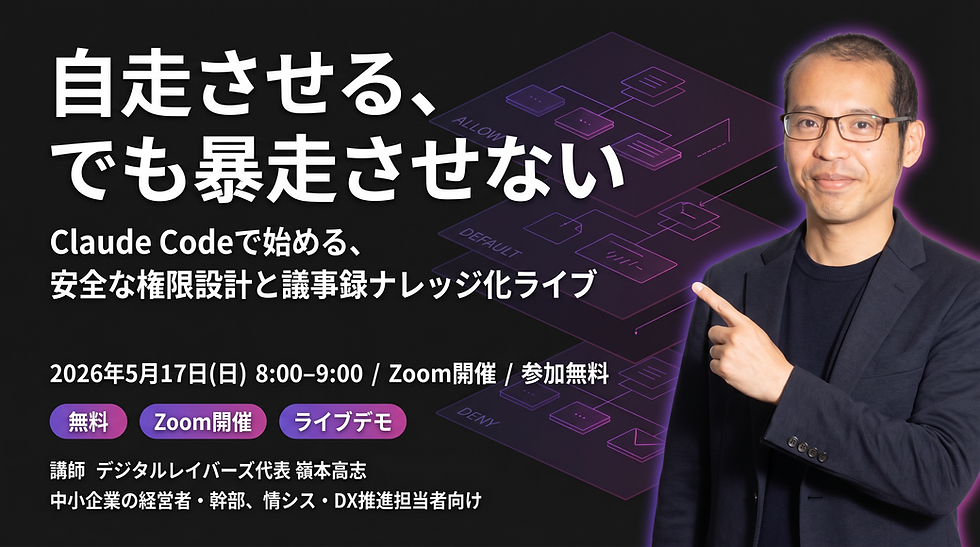 自走させる、でも暴走させない ― Claude Codeで始める、安全な権限設計と議事録ナレッジ化ライブ