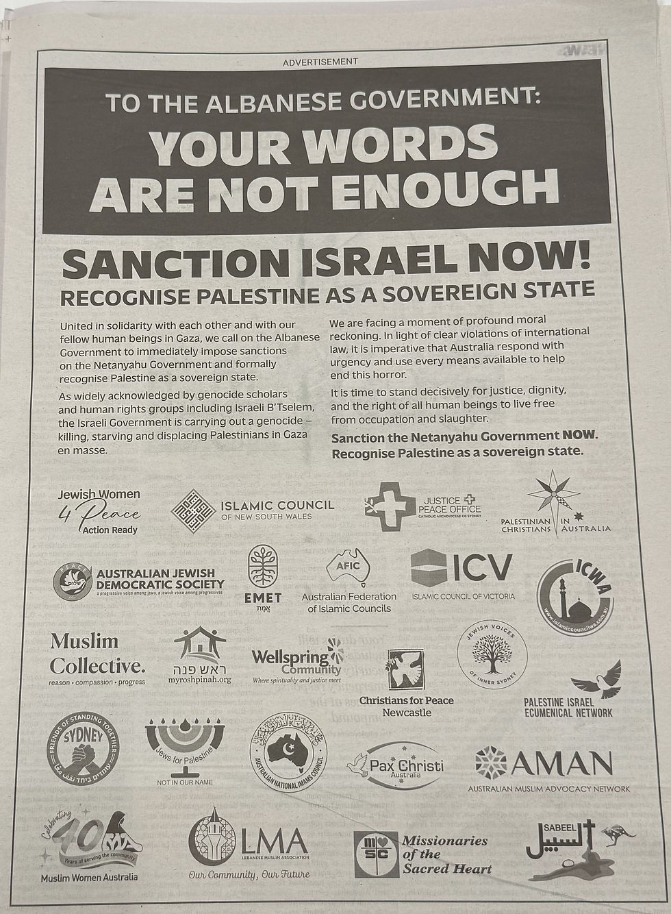 Some Catholic voices speaking out in collaboration with Interfaith Communities