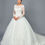 Thumbnail: Long Sleeve Wide Boat Neckline A-Line Chapel Train Wedding Dress