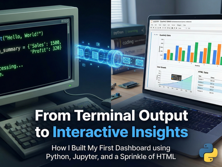 From Terminal Output to Interactive Insights: How I Built My First Dashboard using Python, Jupyter, and a Sprinkle of HTML