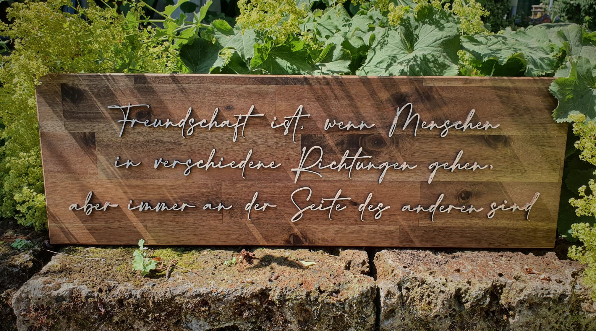 3D Holzbild "Freundschaft"